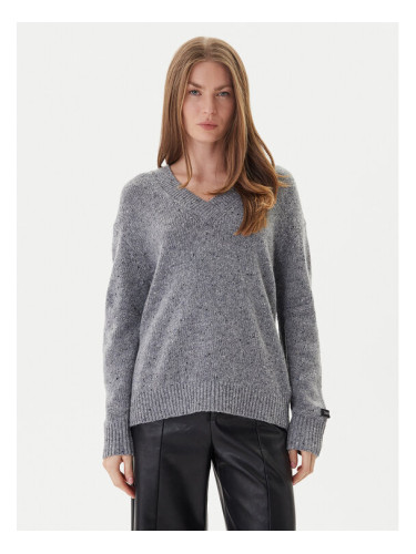 Calvin Klein Jeans Пуловер Chunky LV044D328G Сив Regular Fit