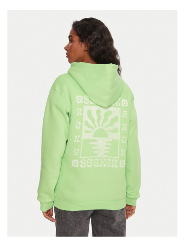 Roxy Суитшърт Surf Stoked ERJFT05021 Зелен Regular Fit