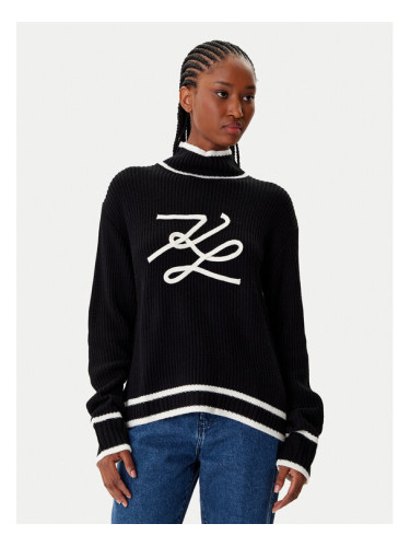 KARL LAGERFELD Поло A4W18051 Черен Regular Fit