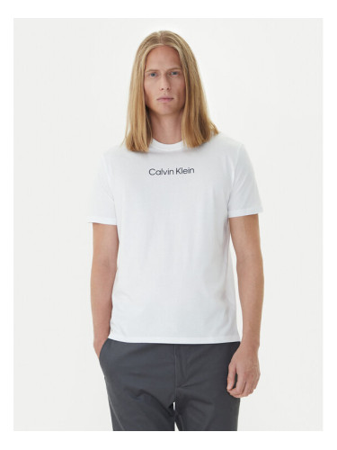 Calvin Klein Тишърт Logo 30s LV04LD230G Бял Relaxed Fit