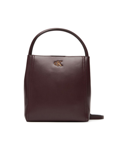 Calvin Klein Дамска чанта Ck Bucket With Strap LV04F3174G Бордо