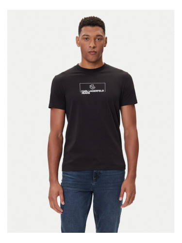 Karl Lagerfeld Jeans Тишърт A4M17020 Черен Slim Fit
