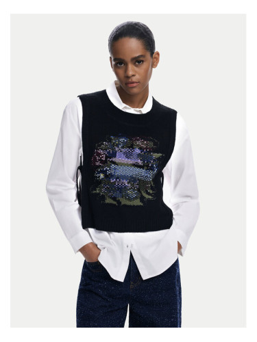 Desigual Риза Chaleco 25WWCW01 Бял Regular Fit