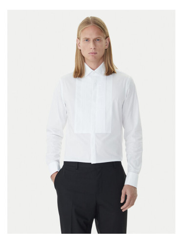 Calvin Klein Риза LV019EU063 Бял Slim Fit