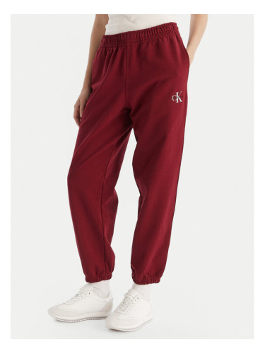 Calvin Klein Jeans Долнище анцуг Monologo LV047B235G Бордо Regular Fit