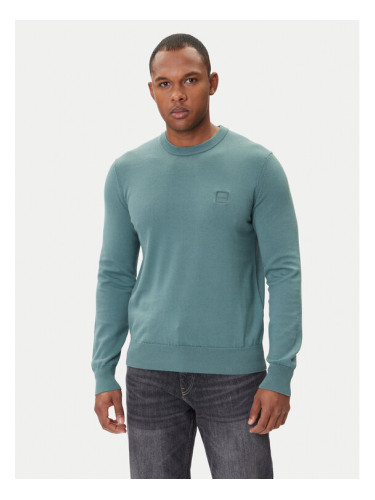 BOSS Пуловер Kanovano_S 50527583 Зелен Regular Fit