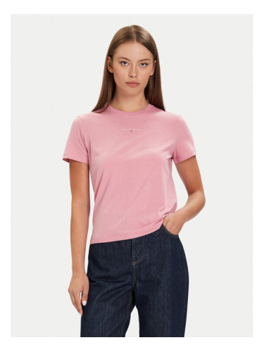 Tommy Jeans Тишърт Linear DW0DW21964 Розов Regular Fit