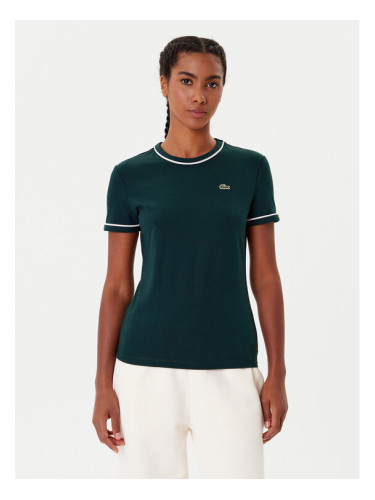 Lacoste Тишърт TF5289 Зелен Slim Fit