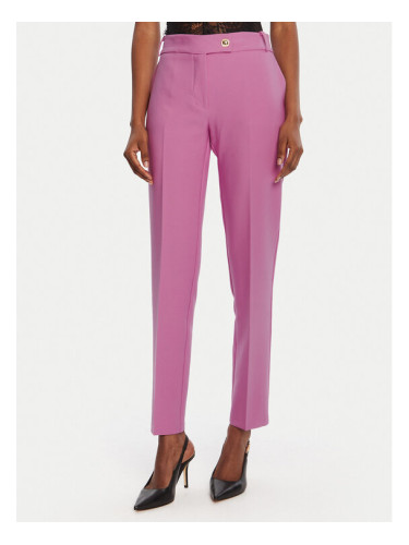 Rinascimento Чино панталони CFC0126225003 Розов Slim Fit