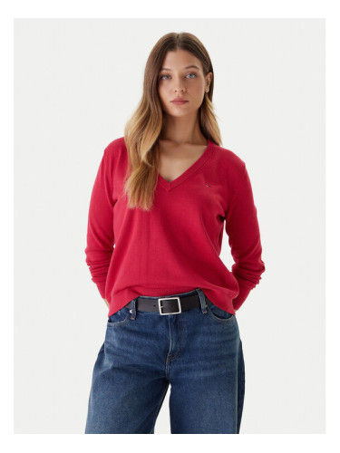 Tommy Jeans Пуловер Essential DW0DW19888 Розов Regular Fit