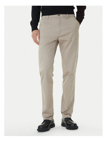 Calvin Klein Чино панталони LV040EM633 Бежов Slim Fit