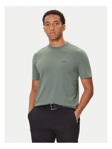 BOSS Тишърт 50506373 Зелен Regular Fit