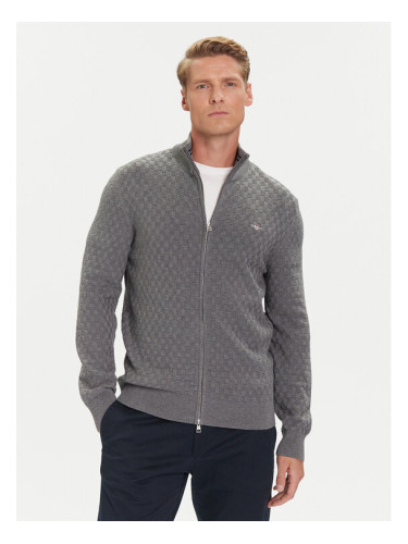 Gant Кардиган 8030263 Сив Regular Fit