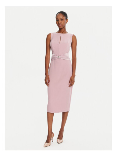 Rinascimento Коктейлна рокля CFC0125073003 Розов Slim Fit