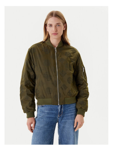 Guess Яке бомбър W5YL08 WHDK2 Каки Regular Fit