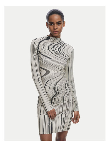 Desigual Ежедневна рокля Chiara 25WWVK35 Бежов Slim Fit