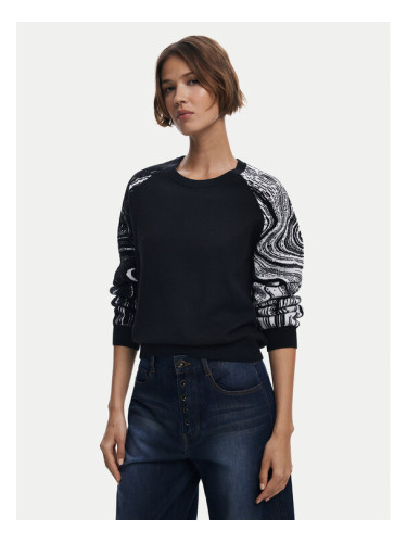 Desigual Пуловер Kodiak 25WWJF28 Черен Regular Fit