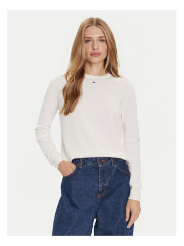 Tommy Jeans Пуловер Essential DW0DW20159 Екрю Regular Fit