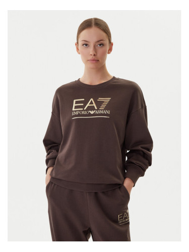 EA7 Emporio Armani Суитшърт 7W000416 AF12473 U6063 Кафяв Relaxed Fit