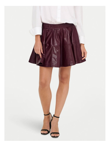 ONLY Пола от имитация на кожа Jacky 15355512 Виолетов Regular Fit