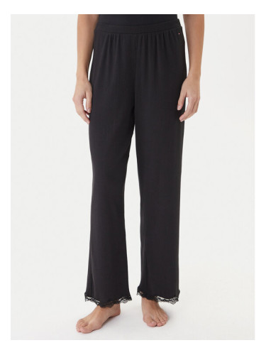Tommy Hilfiger Долнище на пижама UW0UW06074 Черен Regular Fit