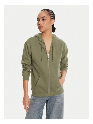 Roxy Суитшърт Surf Stoked Zipped Brushed ERJFT05022 Зелен Regular Fit