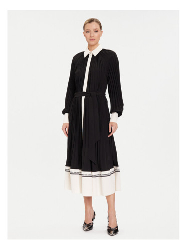 KARL LAGERFELD Рокля тип риза A4W13047 Черен Regular Fit