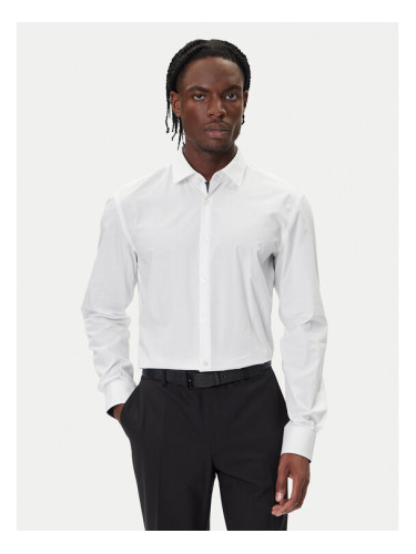 HUGO Риза Koey 50549766 Бял Slim Fit