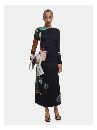 Desigual Ежедневна рокля Fiona 25WWVW08 Черен Slim Fit