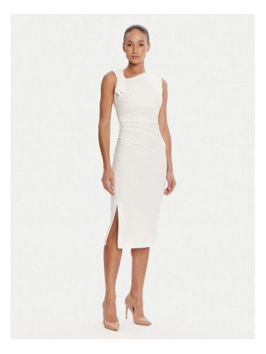 Rinascimento Коктейлна рокля CFC0125330003 Бял Slim Fit