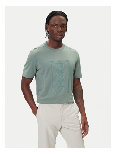 BOSS Тишърт Iconic TL 50543905 Зелен Relaxed Fit