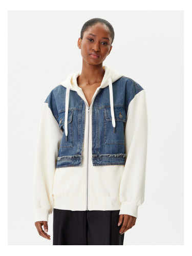 Desigual Суитшърт Trucker 25WWSK06 Екрю Loose Fit