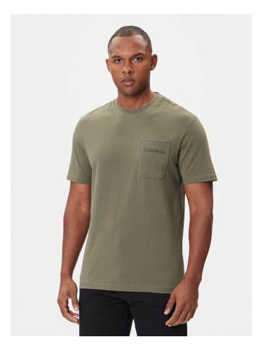Napapijri Тишърт S-Fanes NP0A88SE Зелен Regular Fit