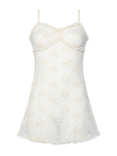 Hunkemöller Ефирна нощница Darcy 302686 Бежов Slim Fit