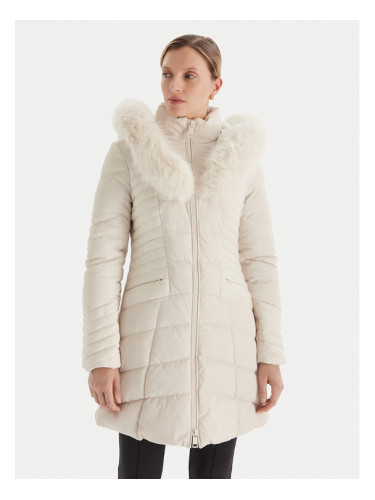 Guess Зимно палто W4BL61 WGLZ0 Бежов Slim Fit