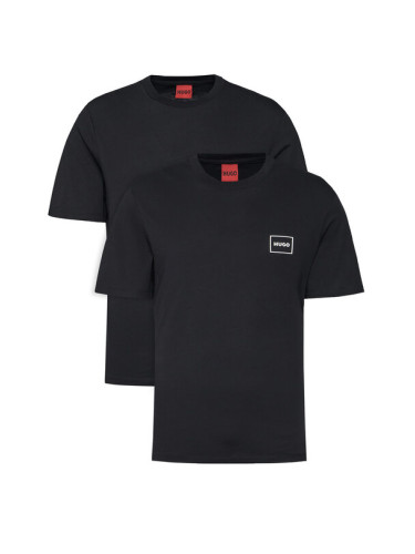 HUGO Комплект 2 тишъртки Dugopak 50548566 Черен Regular Fit