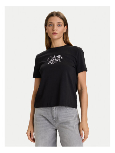 Calvin Klein Jeans Тишърт LV047D210G Черен Slim Fit