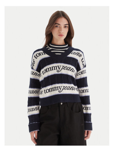 Tommy Jeans Пуловер DW0DW21682 Тъмносин Regular Fit