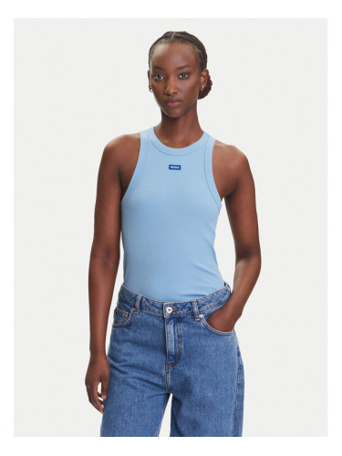 HUGO топ Easy 50508857 Светлосиньо Slim Fit