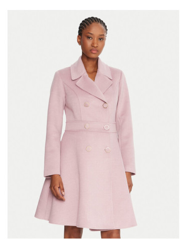 Rinascimento Преходно палто CFC0125851003 Розов Slim Fit
