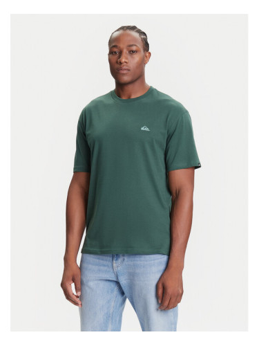 Quiksilver Тишърт Salt Water Ss EQYZT08204 Зелен Regular Fit