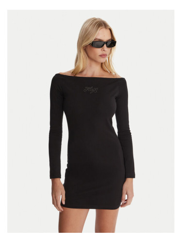 HUGO Ежедневна рокля Noffal_B 50546941 Черен Slim Fit