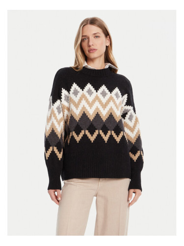 Barbour Пуловер Cecelia LKN1676MI11 Черен Relaxed Fit