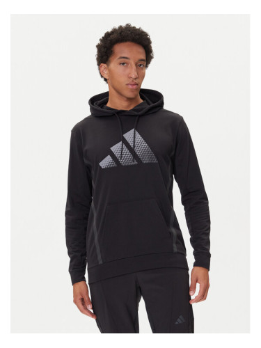 adidas Суитшърт Game & Go Training Big Logo JM3050 Черен Regular Fit