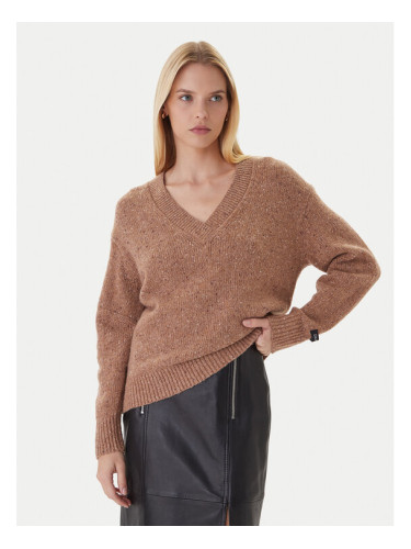 Calvin Klein Jeans Пуловер Chunky LV044D328G Кафяв Regular Fit