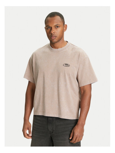 Jack & Jones Тишърт Retreat 12277886 Бежов Oversize