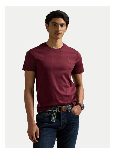Polo Ralph Lauren Тишърт 710740727098 Бордо Custom Slim Fit