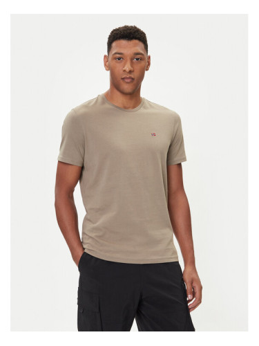 Napapijri Тишърт Salis NP0A4H8D Бежов Regular Fit