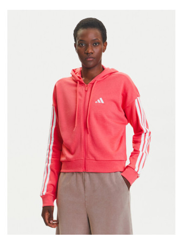 adidas Суитшърт Essentials 3-Stripes KE4388 Розов Regular Fit