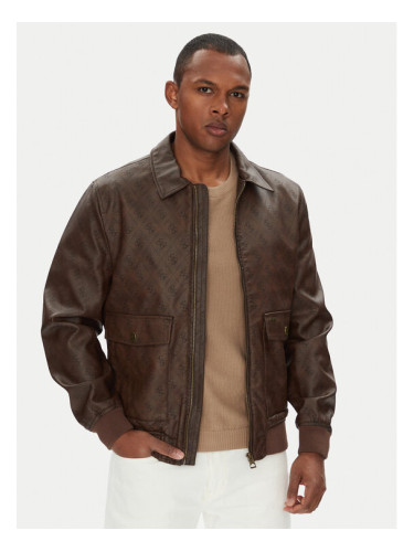 Guess Яке от имитация на кожа M5YL01 WGUC0 Кафяв Regular Fit